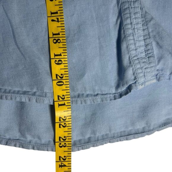 Talbots Womens Irish Linen Button Up Top Size MP Beach Preppy Casual Travel - Picture 4 of 6